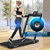 2.25 Horsepower 2 in 1 Folding Treadmill with  APP Speaker Remote Control