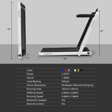 2.25 Horsepower 2 in 1 Folding Treadmill with  APP Speaker Remote Control