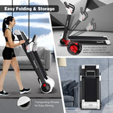 Folding 2.25 Horsepower Electric Treadmill Running Machine APP Control Bluetooth