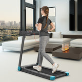 Folding Electric Treadmill Compact Walking Running Machine with APP Control Speaker