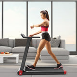 Folding Electric Treadmill Compact Walking Running Machine with APP Control Speaker