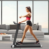 Folding Electric Treadmill Compact Walking Running Machine with APP Control Speaker