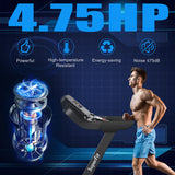 4.75 Horsepower Electric Folding Treadmill with APP Auto Incline Preset Programs Speakers