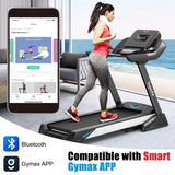 4.75 Horsepower Electric Folding Treadmill with APP Auto Incline Preset Programs Speakers