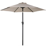 Aluminum Patio Umbrella with Tilt & Crank Shade Control - 7.5' Beige