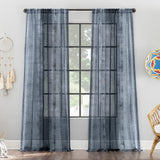 Shibori Stripe Linen Blend Curtain