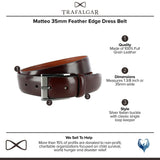 Matteo 35mm Feather Edge Dress Belt