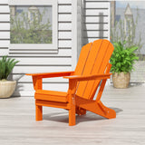 Outdoor Folding Poly Adirondack Chair