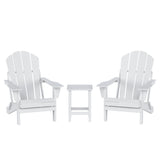 3-Piece Outdoor Patio Adirondack Conversation Seating Set