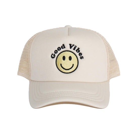 TRUCKER HAT ECRU GOOD VIBES