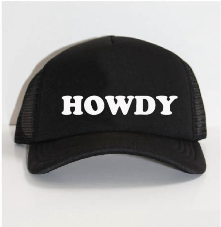 TRUCKER HAT BLACK HOWDY