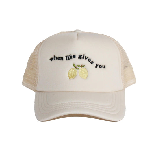 TRUCKER HAT ALMOND WHEN LIFE