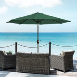 9 ft Outdoor Patio Market Table Umbrella with Tilt & Crank