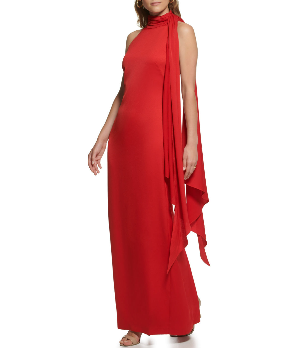 Ptd Velvet Side Tuck Bodycon Red