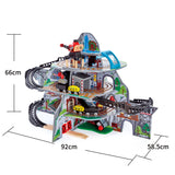Hape Railway Mighty Mountain Train Set- Multi-Level Play W/ Crane, Conveyor Belt, Bridge