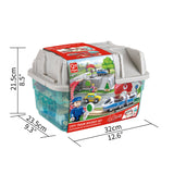 Hape Wooden City Train Railway Bucket Playset, 48 Pieces