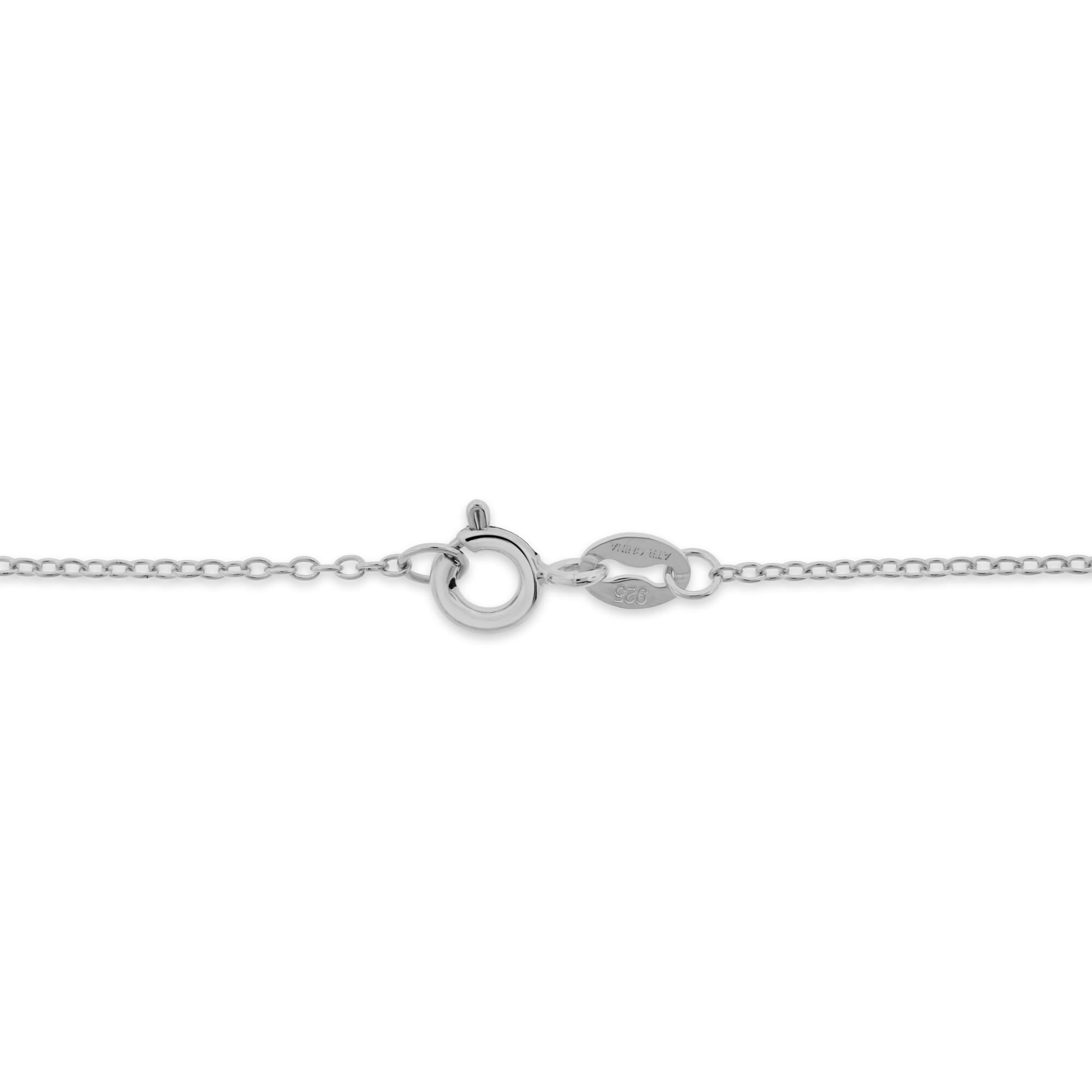 Sterling-Silver-CZ-Cross-Sterling-Silver-Necklace-Clear stone-2