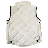 White Barbour Vest with Snaps and Black Lining