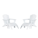 Altura Outdoor Adirondack Chair With Ottoman 4-Piece Set