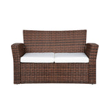 4-Piece Conversation Outdoor Patio Sofa Set with Cushions