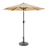 9 ft Outdoor Patio Market Table Umbrella with Round Resin Base