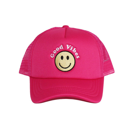 TRUCKER HAT PINK GOOD VIBES