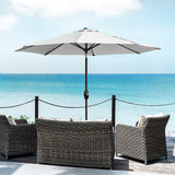 9 ft Outdoor Patio Market Table Umbrella with Tilt & Crank