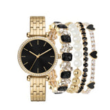 Analog Watch-Multi Bracelet Set